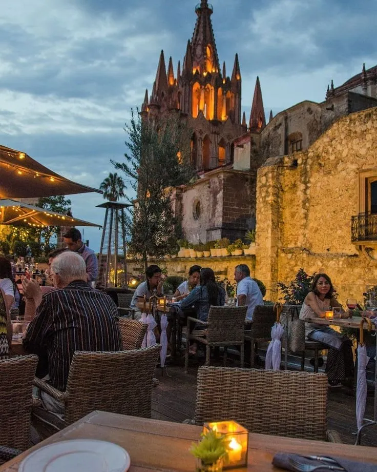 Quince Rooftop terrace with tables above central San Miguel
