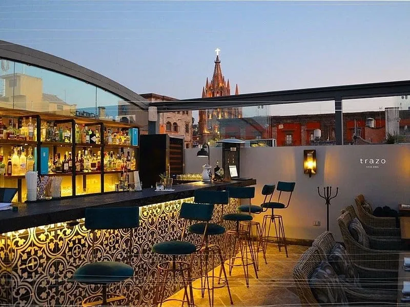 Trazo 1810 rooftop dining terrace at Casa 1810 boutique hotel