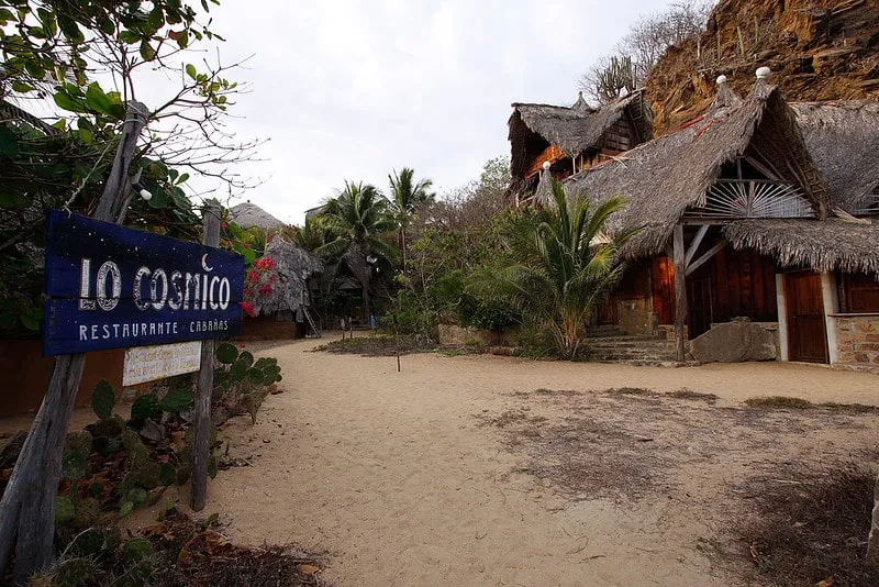 Zipolite Beach near Mazunte with Pacific surf during Oaxaca Coast travel season