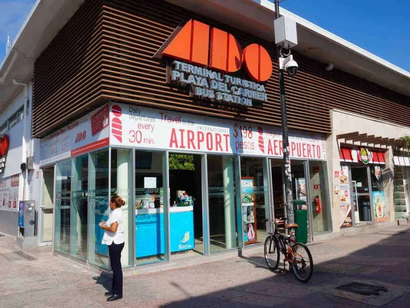Playa del Carmen bus station for easy November day trips around the Riviera Maya