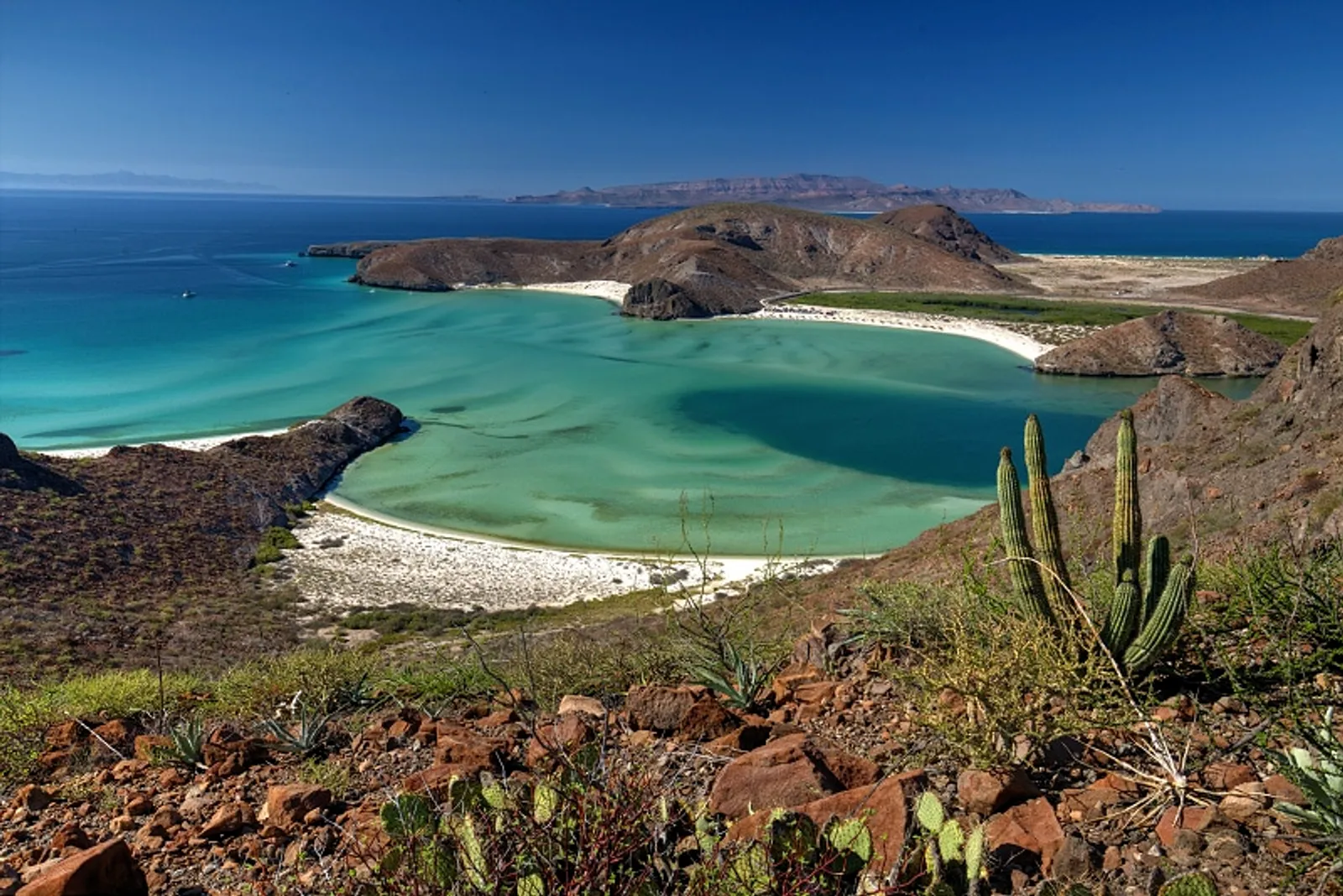 Baja California Sur turquoise water and desert coastline for March hotel planning, boat days, and Sea of Cortez routes