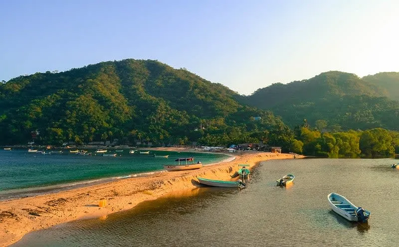 Yelapa cove reached by boat near Puerto Vallarta wedding venues