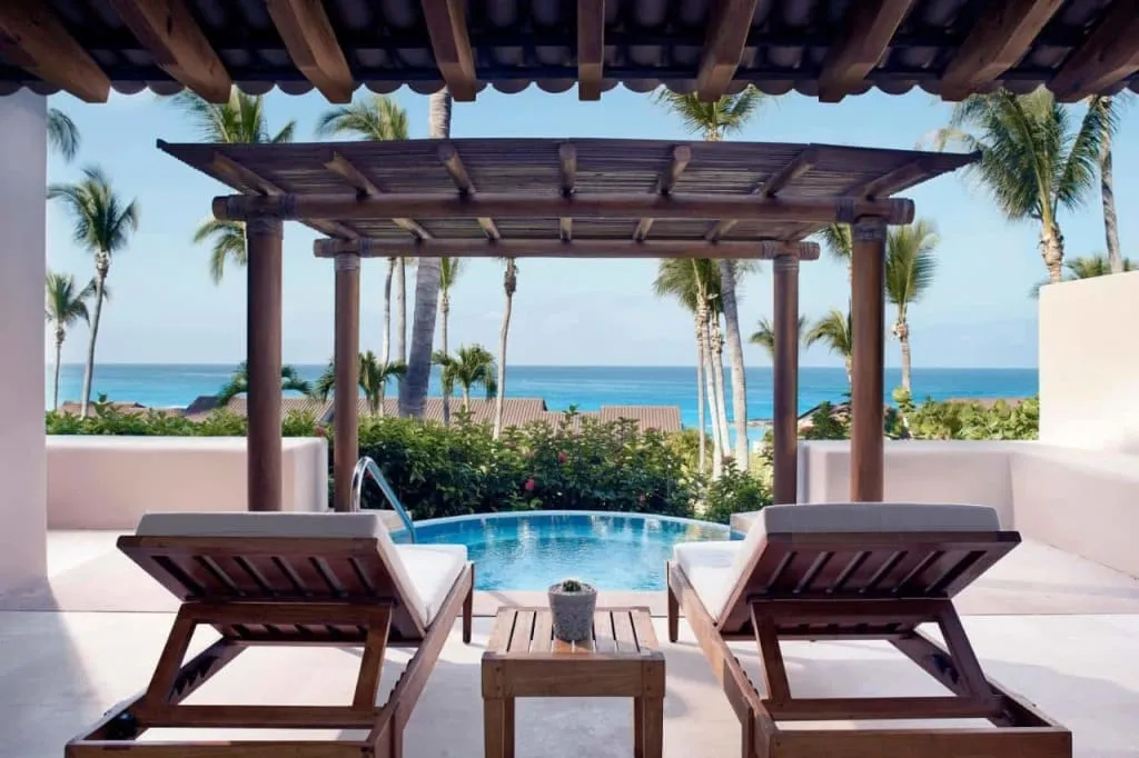 Four Seasons Punta Mita casitas and palm-lined grounds