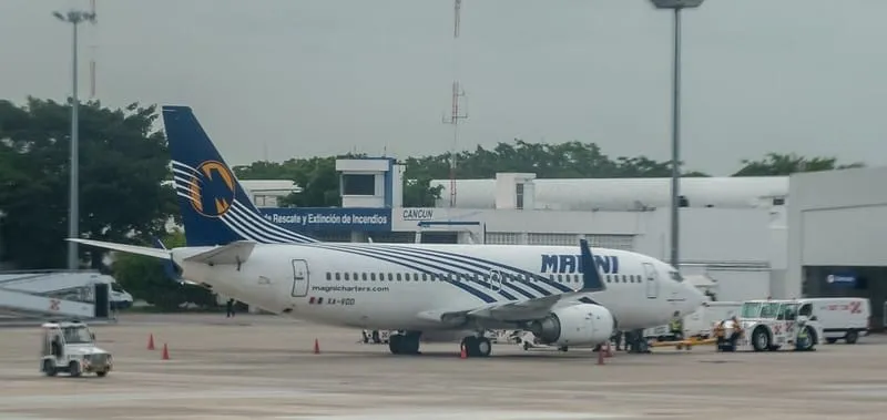 Magnicharters aircraft used for vacation package flights