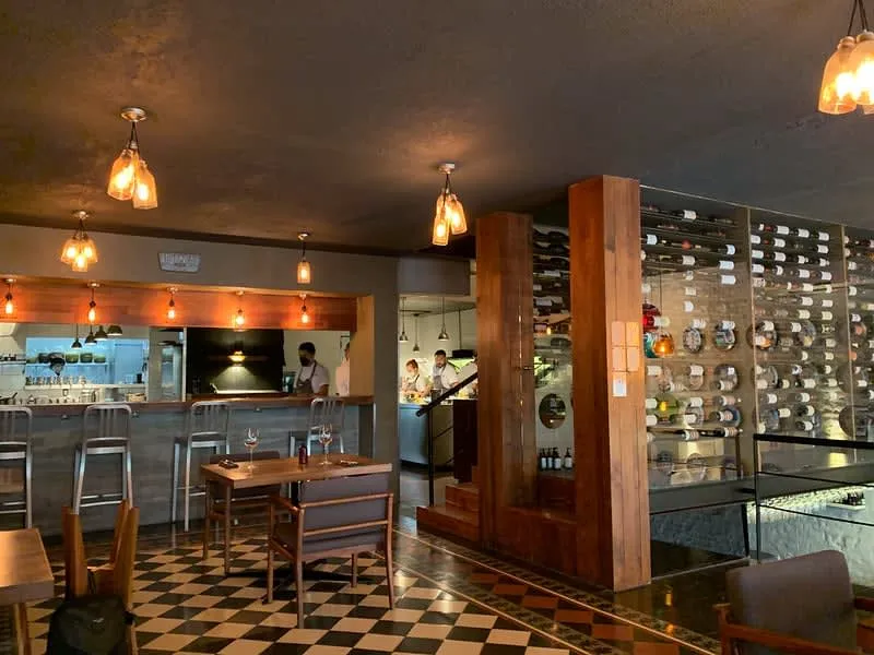 Alcalde dining room with modern Mexican tasting menu plates
