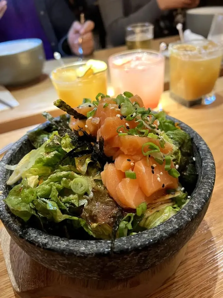 SSAM restaurant booth with Korean dishes served in Guadalajara