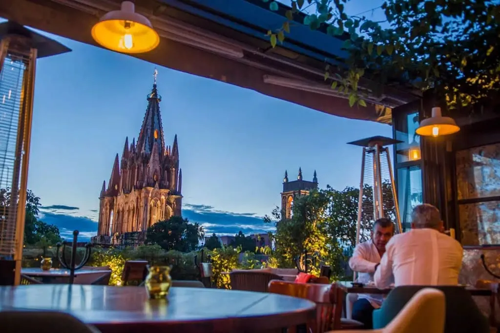La Unica terrace set above San Miguel de Allende rooftops