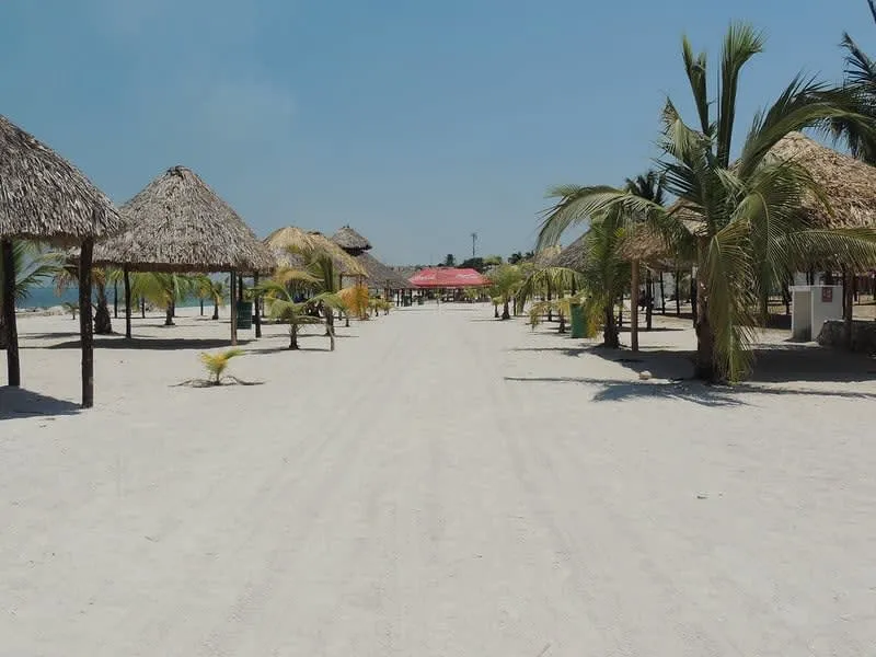 Playa Bonita shoreline with gentle waves near Campeche city