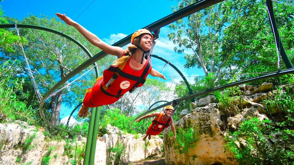 Xenses Park optical illusion walkway for families near Cancun
