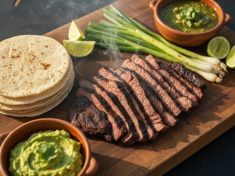 Northern Mexican carne asada meal during an April Chihuahua city stay