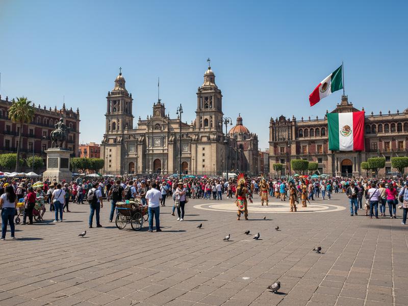 Mexico City Centro Histórico and Zócalo — the historic center is 30 minutes by Metro from Terminal Poniente