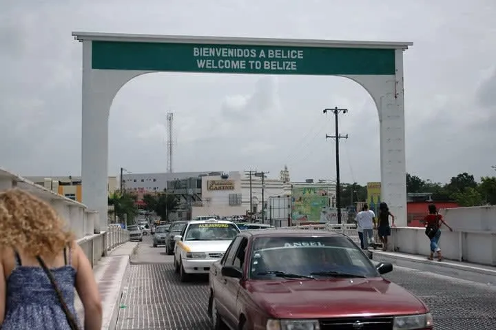 Mexico and Belize border area south of Chetumal