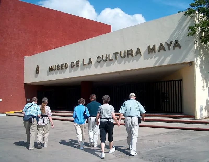 Museum exhibit space about Maya history and Chetumal heritage