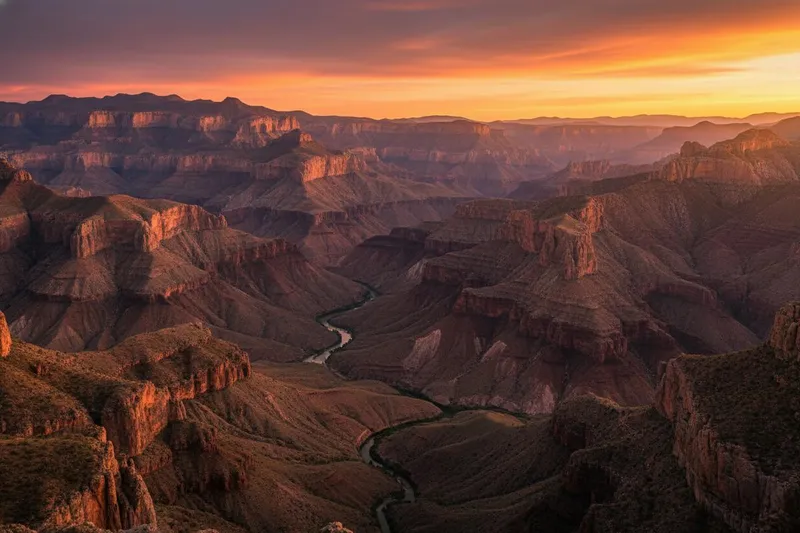 Copper Canyon viewpoint with dry cliffs and winter light in February