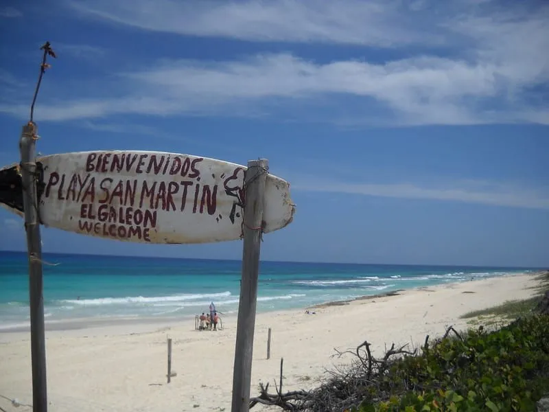 Open sand and wave-washed coast at San Martin Beach
