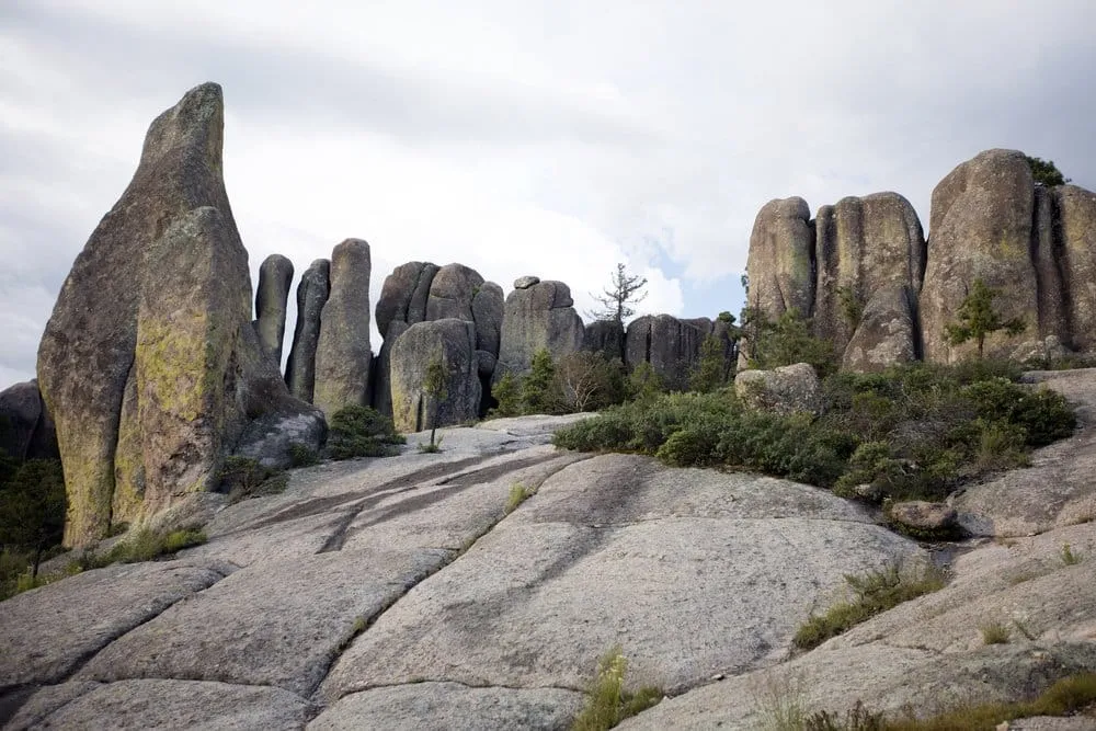 Valle de los Monjes giant rock formations near Creel Chihuahua — shaped by erosion into monk and deity figures