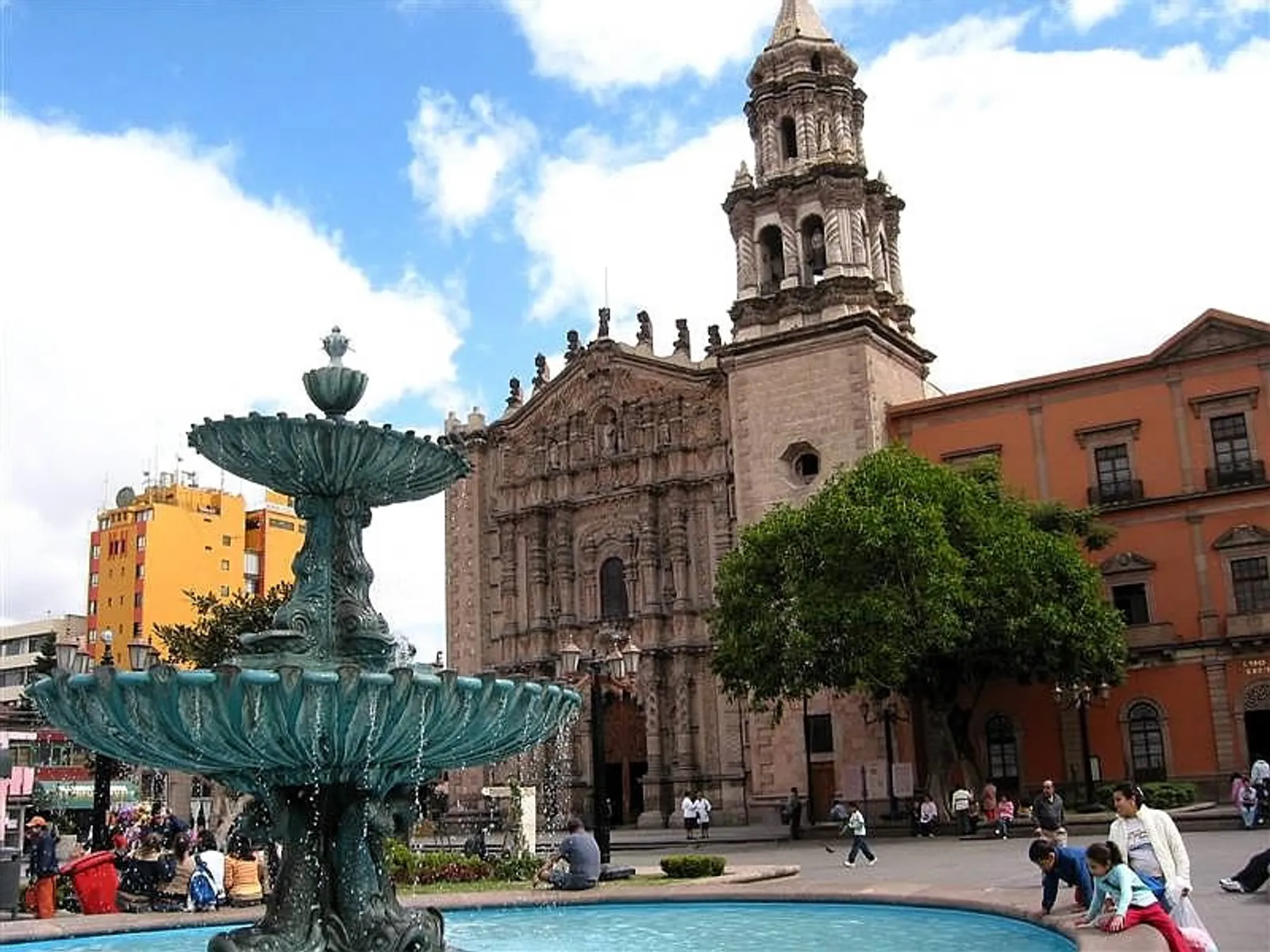 Templo del Carmen towers and ornate facade in central San Luis Potosi
