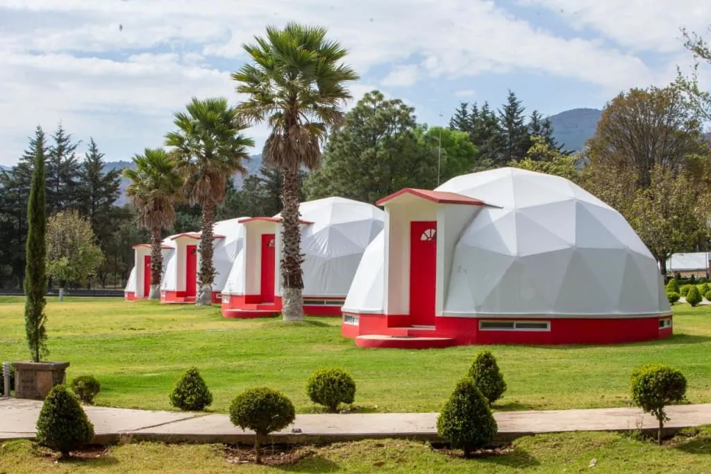 Safari-style glamping tent in Huasca de Ocampo forest
