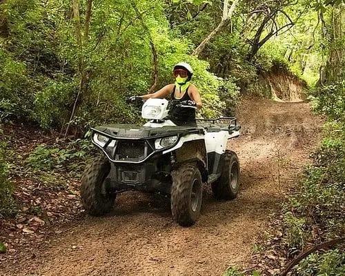 All-terrain vehicle route through the streets around Jaltemba Bay