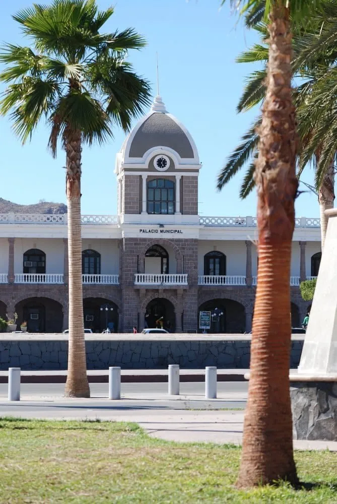 Templo de San Fernando and historic streets in downtown Guaymas