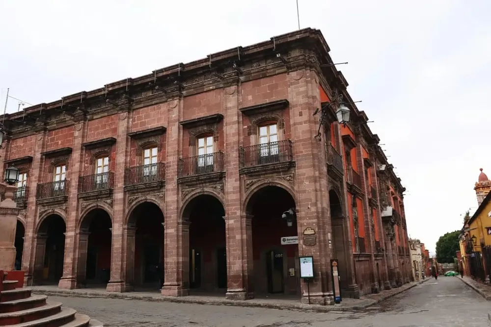 Ignacio Allende birthplace museum colonial house facade in San Miguel de Allende historic center