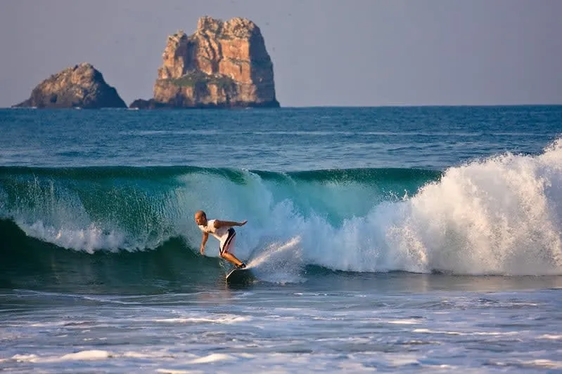 Playa El Palmar shoreline in Ixtapa hotel zone