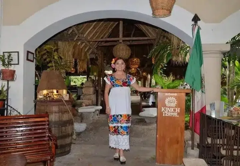 Yucatecan food in Izamal in April after a hot dry-season morning of sightseeing