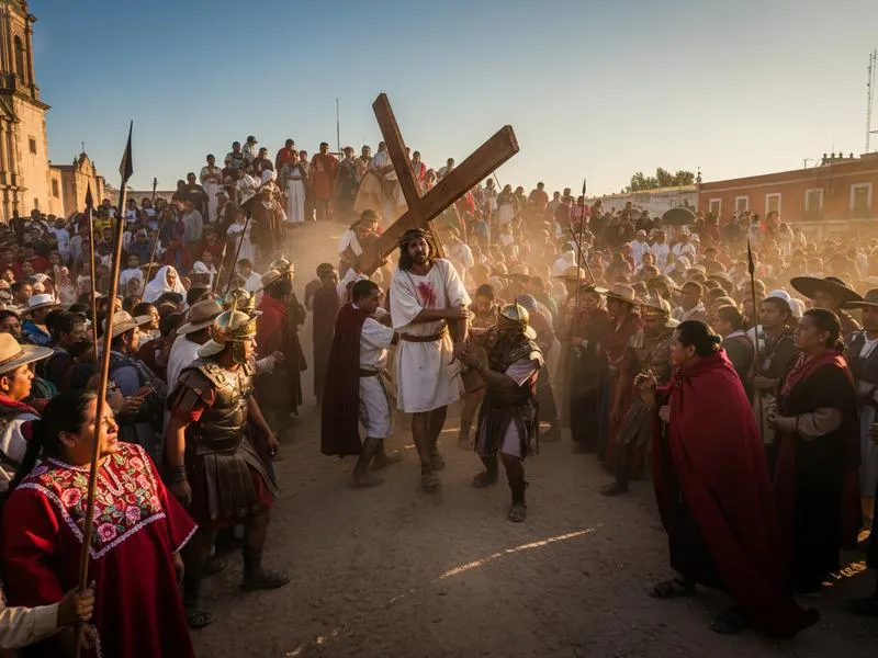 The Iztapalapa Passion Play with thousands of participants reenacting the Stations of the Cross