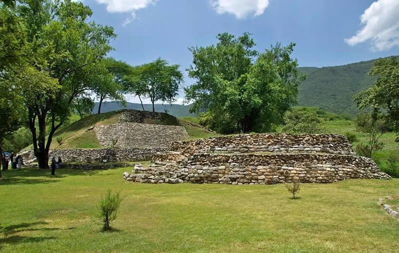Tancama near Jalpan de Serra in August with archaeology, green Sierra Gorda hills, and rainy-season travel tips