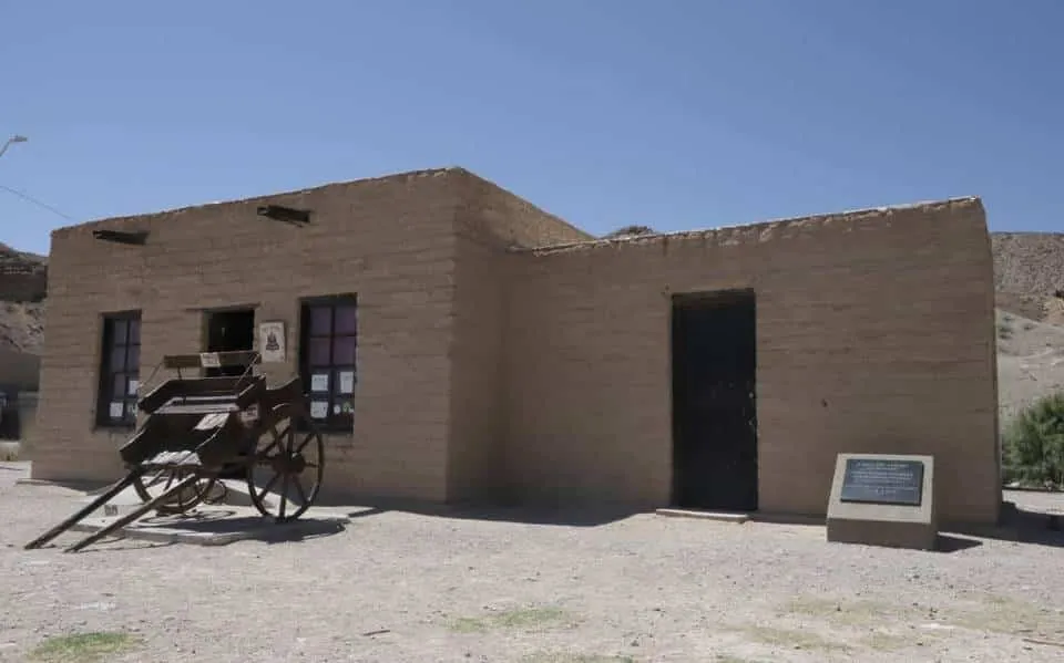 Adobe house museum near the Rio Grande outside Ciudad Juarez