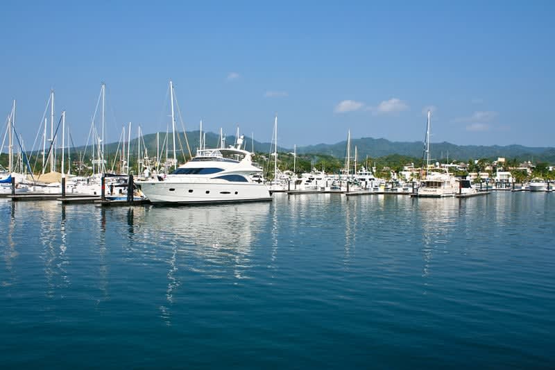 Nuevo Vallarta marina and resort zone in Nayarit — 25 minutes north of Puerto Vallarta Airport on Banderas Bay
