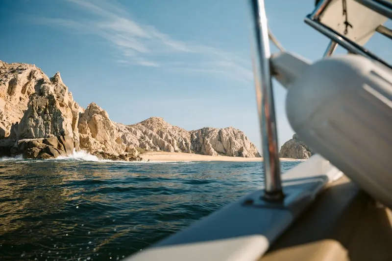 Sport-fishing boat off Los Cabos during a June trip