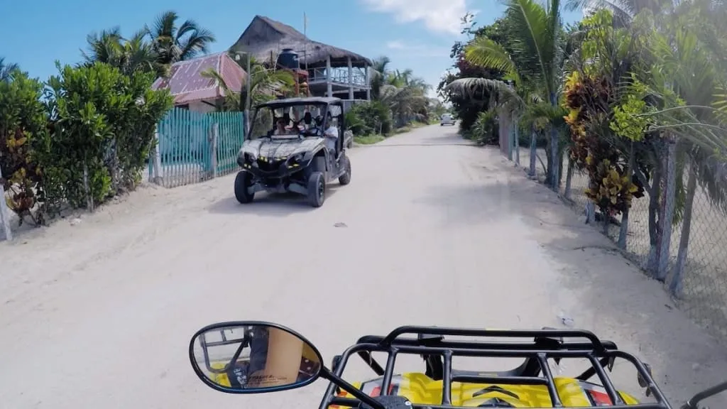 ATV tour route beside the Costa Maya port road