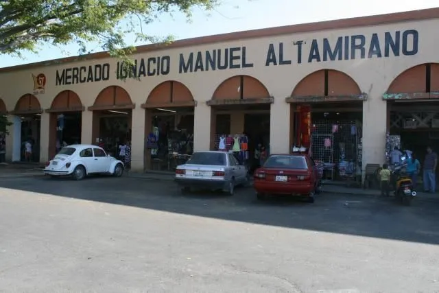 Produce and local food stalls inside Altamirano Market in Chetumal