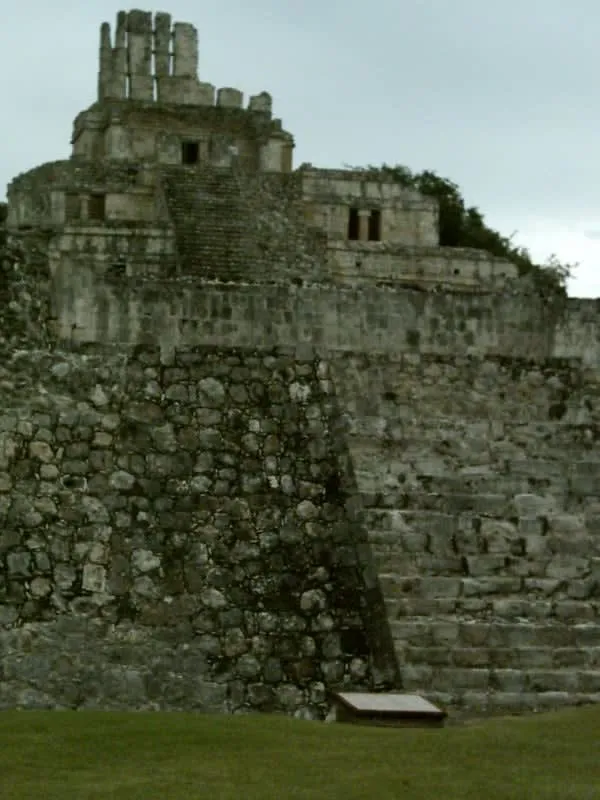 Calakmul pyramid rising above the Campeche jungle