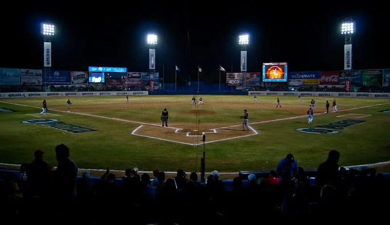 Venados de Mazatlán baseball stadium during winter season in January