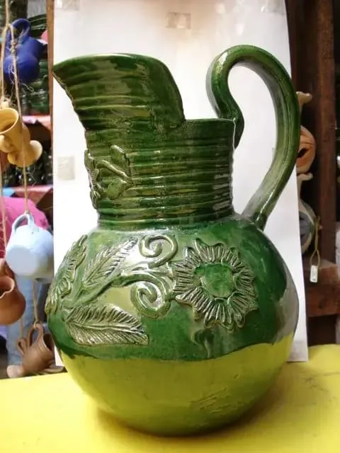 Green glazed pottery from Santa María Atzompa Oaxaca