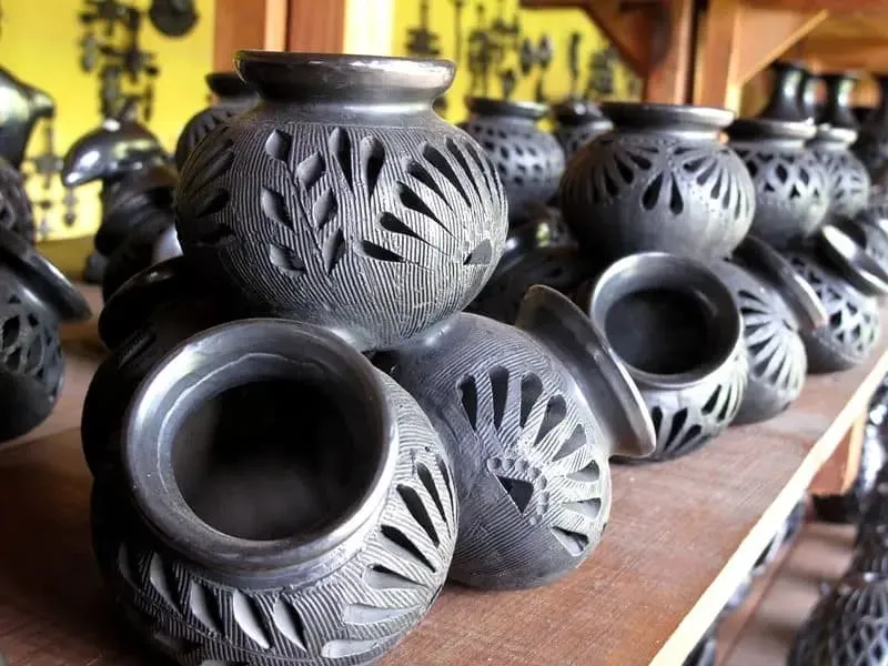 Black clay pottery from San Bartolo Coyotepec in Oaxaca