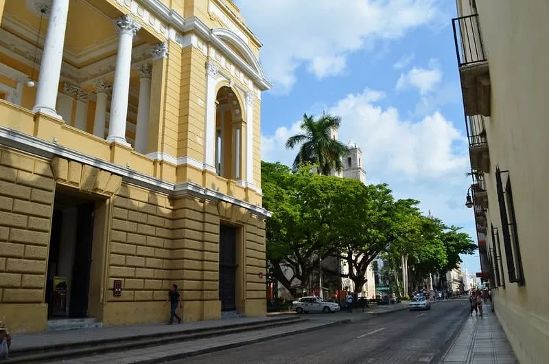 Colonial plaza in Merida Yucatan