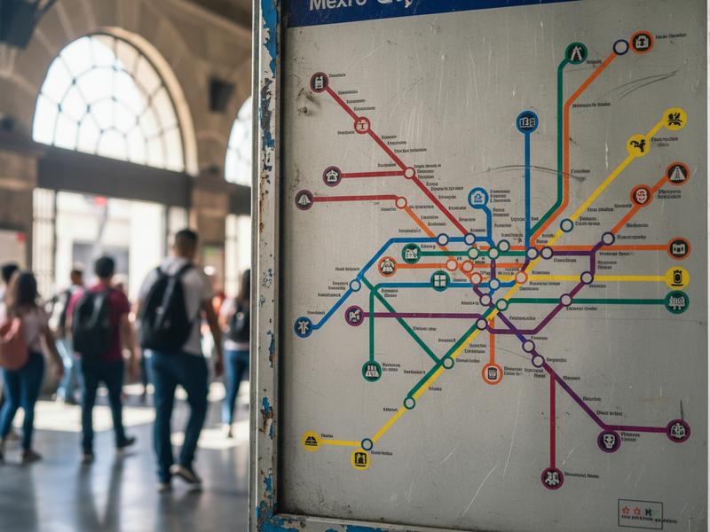 Mexico City Metro map showing how Line 5 from Terminal Aérea connects into the wider CDMX rail network through Pantitlán and other transfer stations