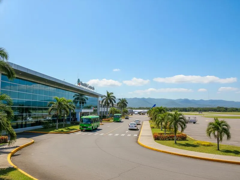 Terminal road near Minatitlán-Coatzacoalcos airport on a humid May travel day
