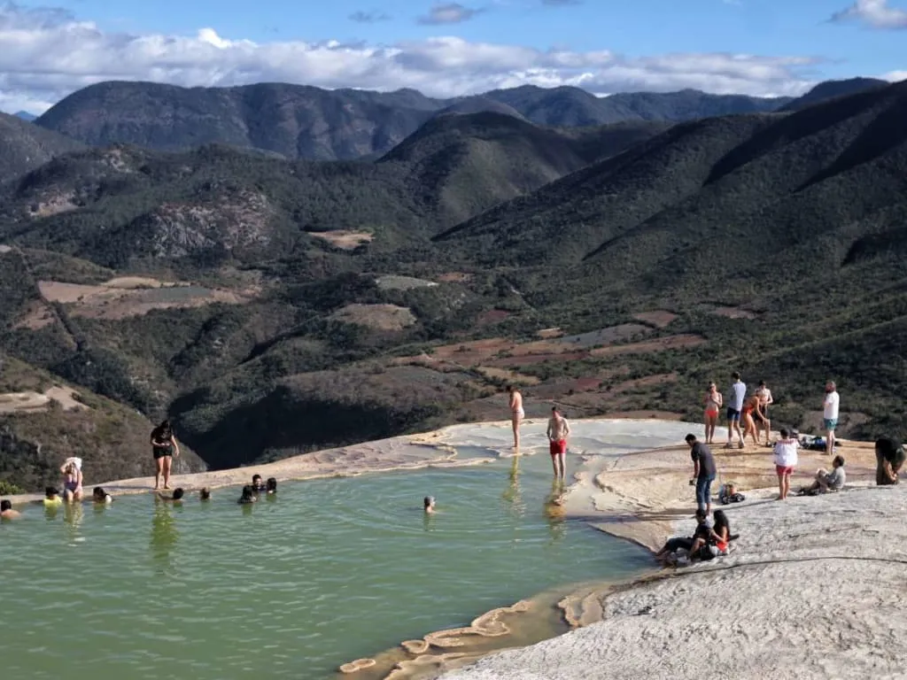 Natural spring pools near Hierve el Agua above the Oaxaca valley