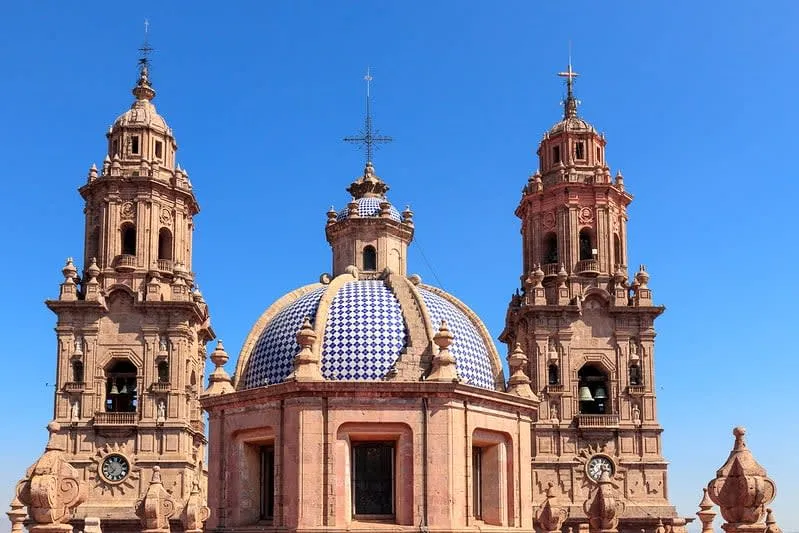 Morelia Cathedral — Morelia's Central Camionera is a short taxi ride from the historic center