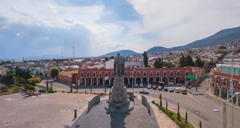 Pachuca central streets during a July Hidalgo city break