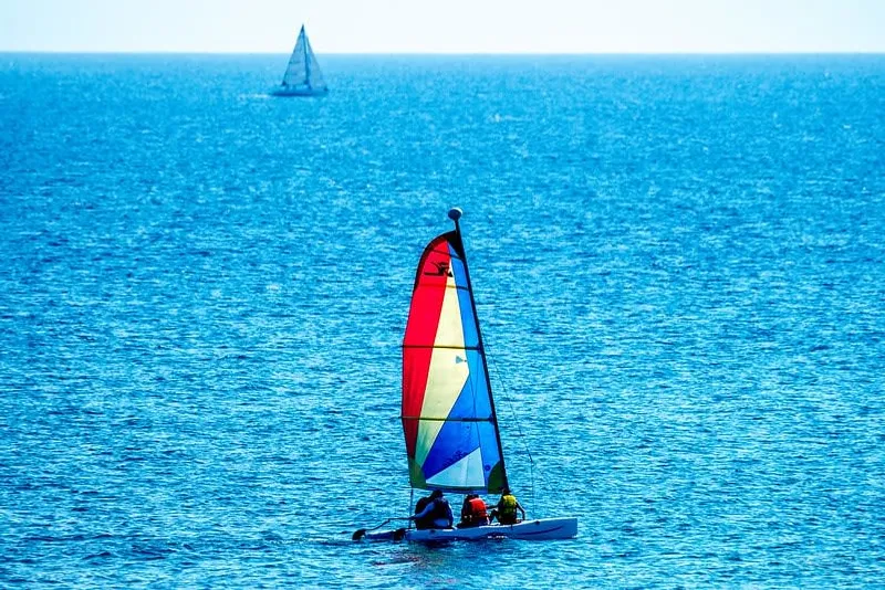 Beach sports and boards set up on the sand in Punta Mita