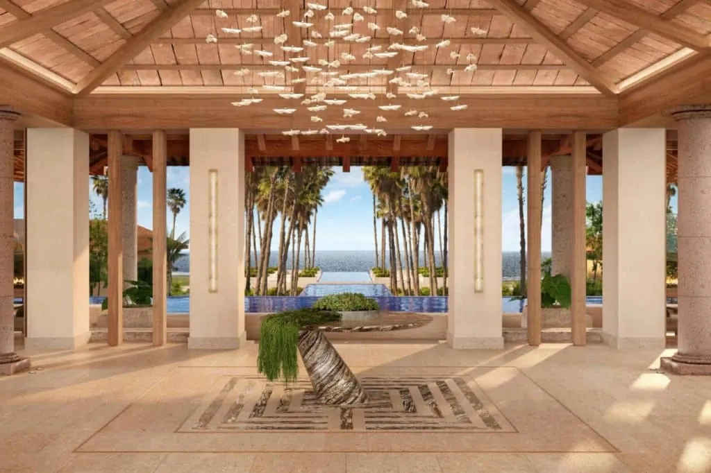 St. Regis Punta Mita beachfront resort and oceanfront loungers