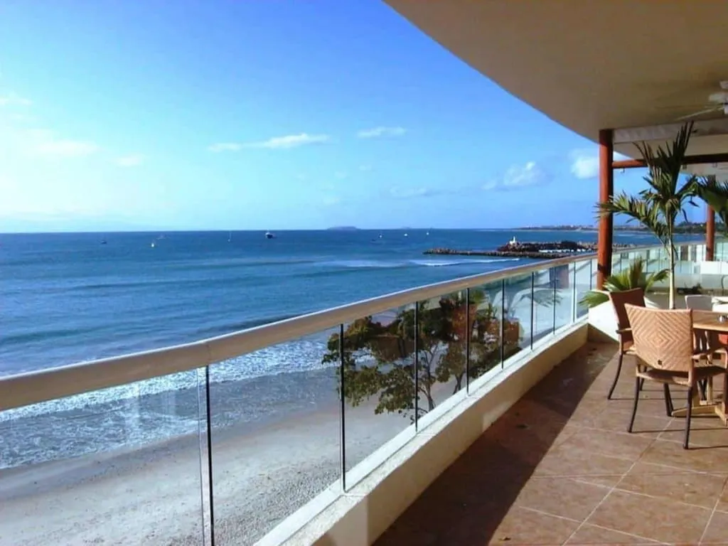 Punta Mita beachfront condo balcony with ocean views