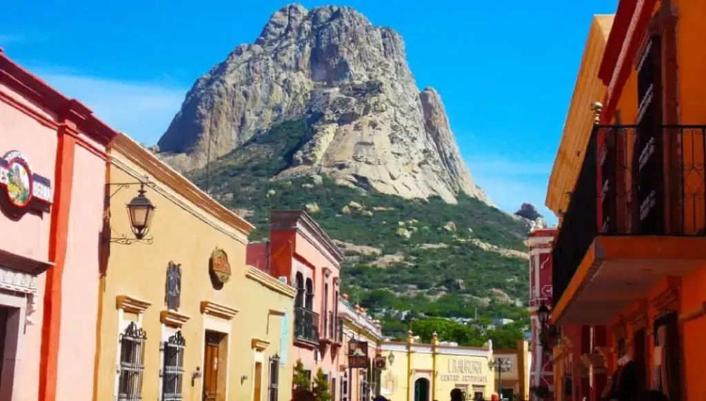 Peña de Bernal — one of the world's largest monoliths rising above the Pueblo Mágico village of Bernal, Querétaro