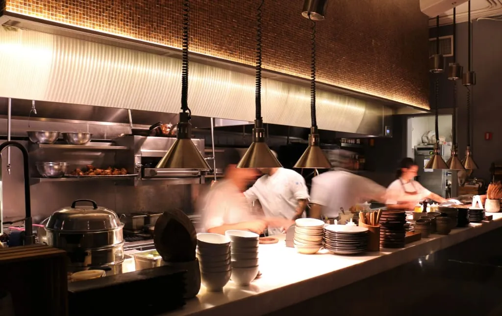 KYU Mexico restaurant table with wood-fired Asian-inspired dishes