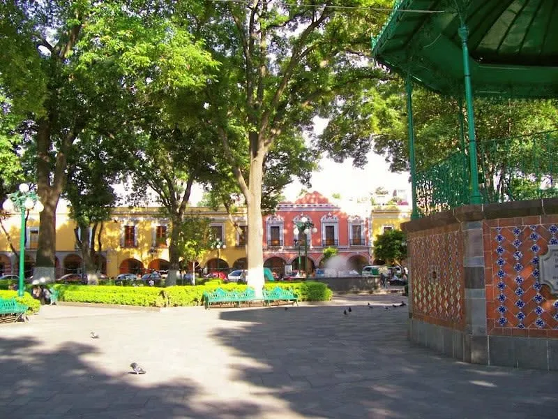 Basilica and colonial architecture in Tlaxcala, Mexico